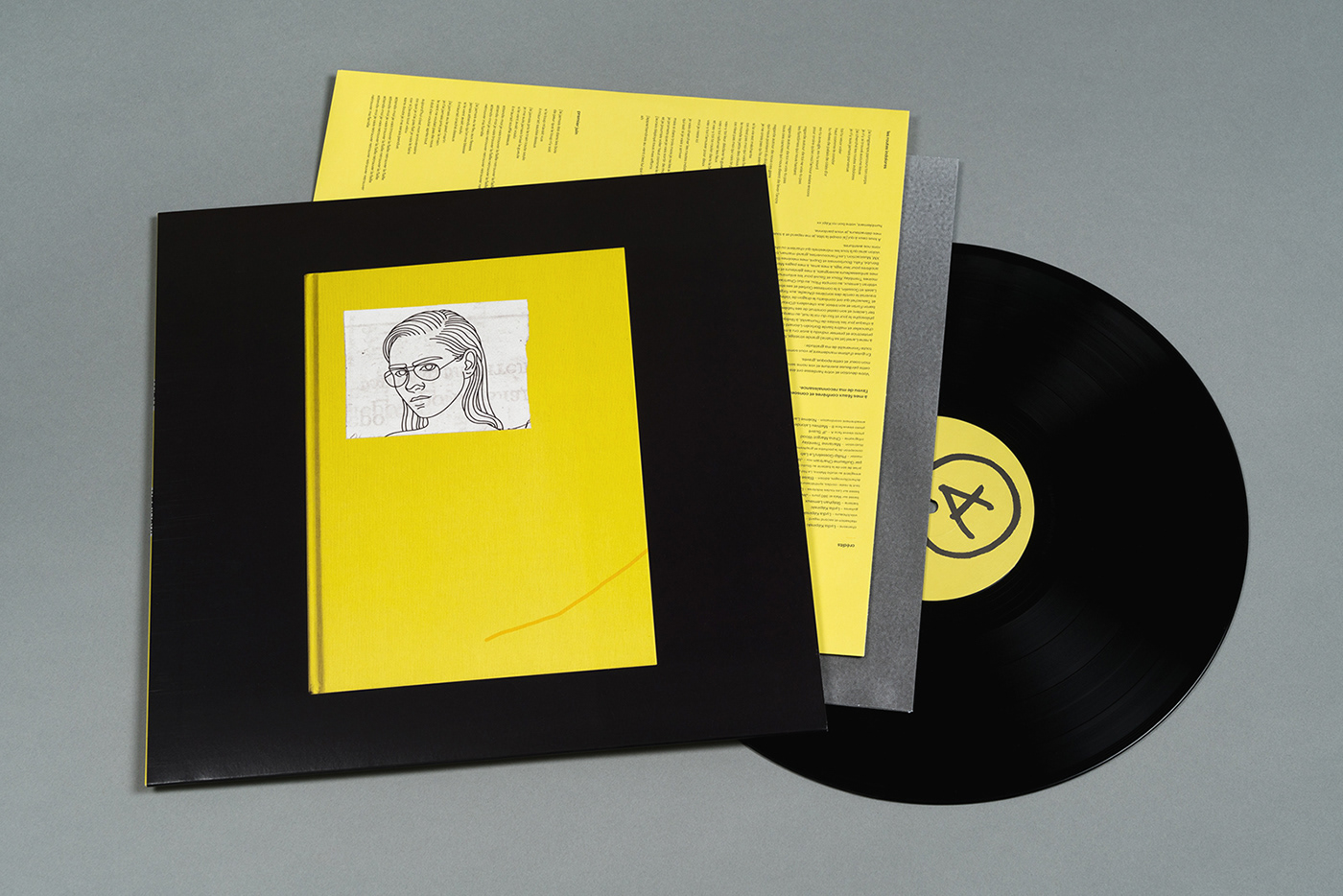Album vinyle music Montreal albumart Zine  Booklet book yellow collage