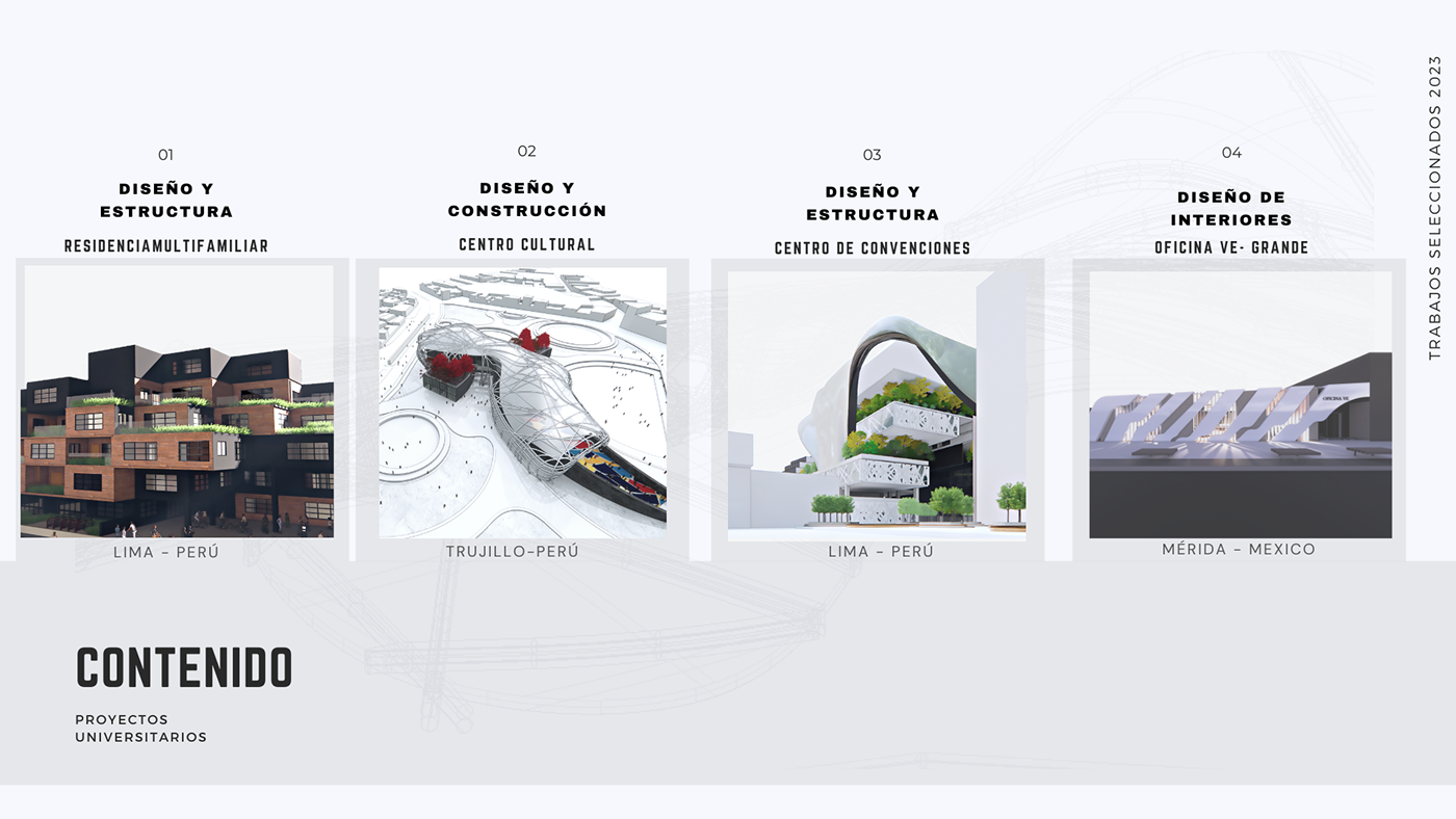 arquitectura portafolio portafolio arquitectura diseño revit Rhinoceros 3D Render architecture 3dmodeling