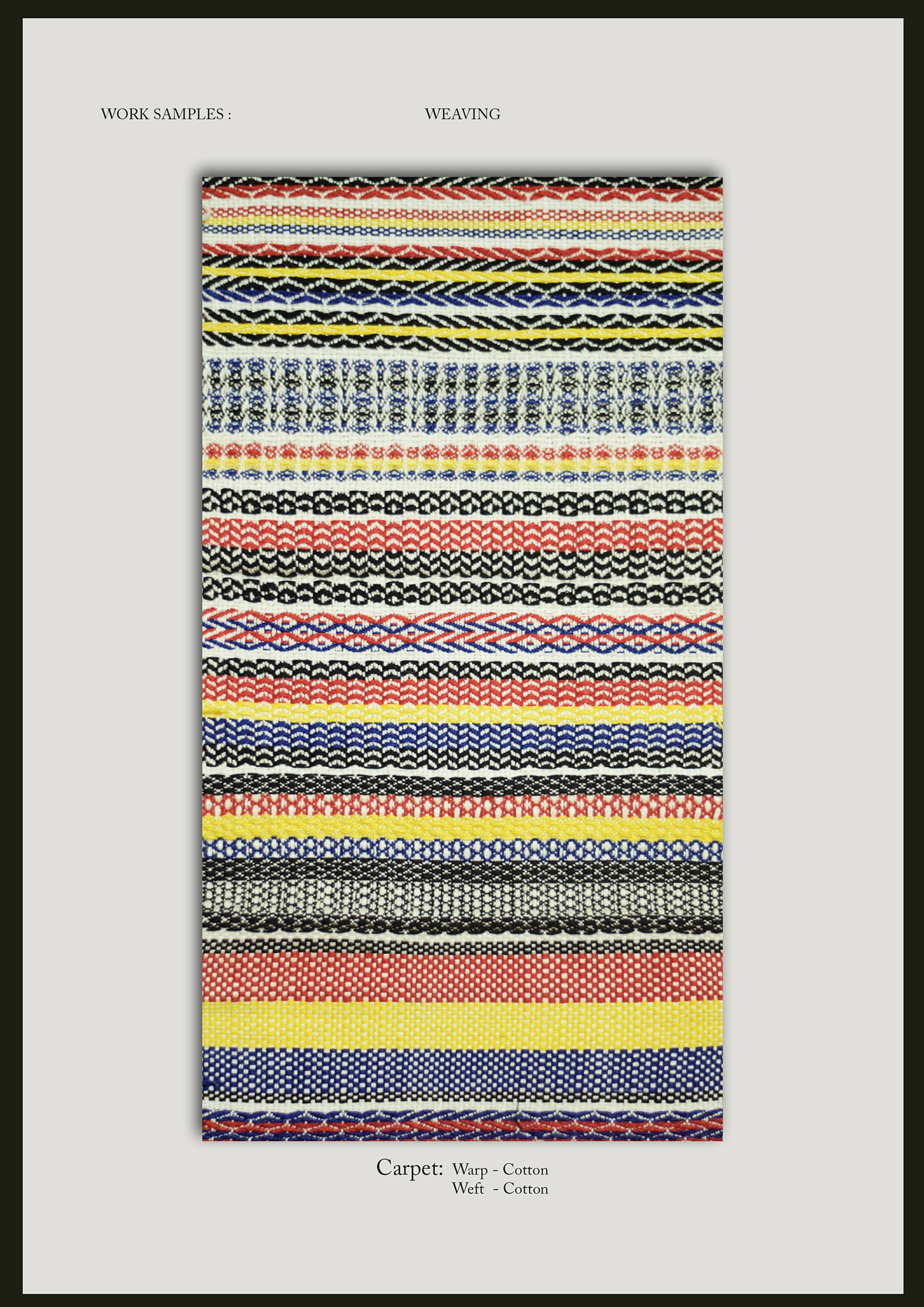 weaver Woven twill honeycomb weave HANDLOOM WORK hand woven colors Primary colors design textile
