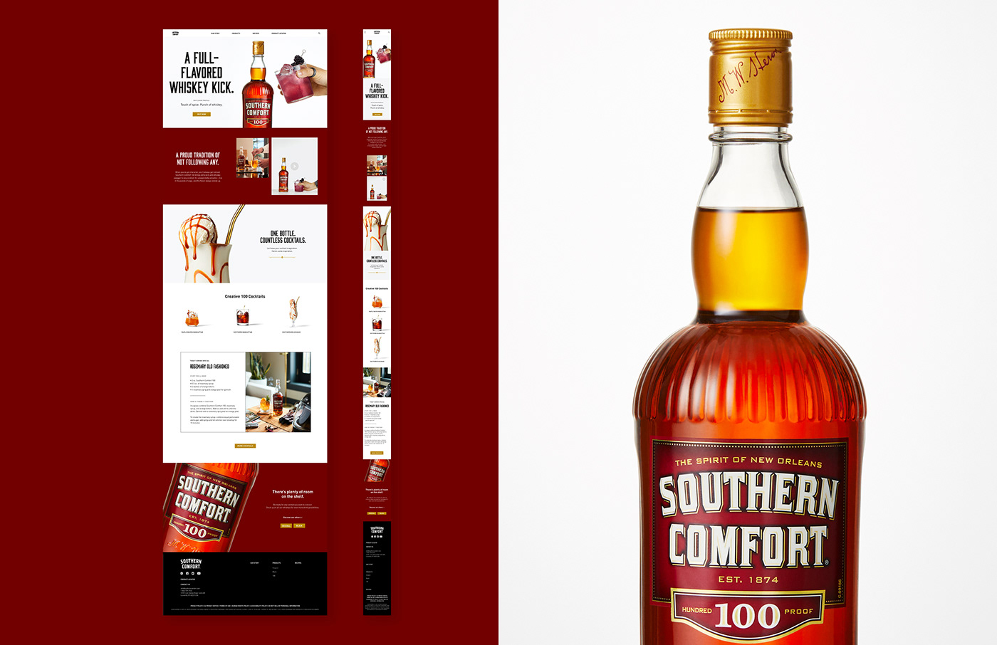 Whiskey Rebrand Whisky alcohol Campaign Design Advertising Campaign Alcohol advertising southern comfort Web Design  Advertising 