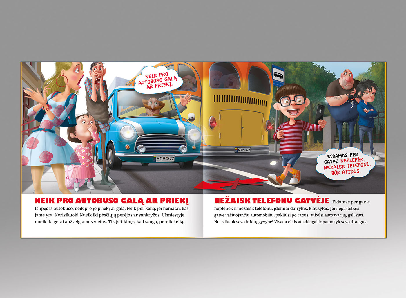 typoart Gediminas Leonavicius comic book children road safe souvenirs school