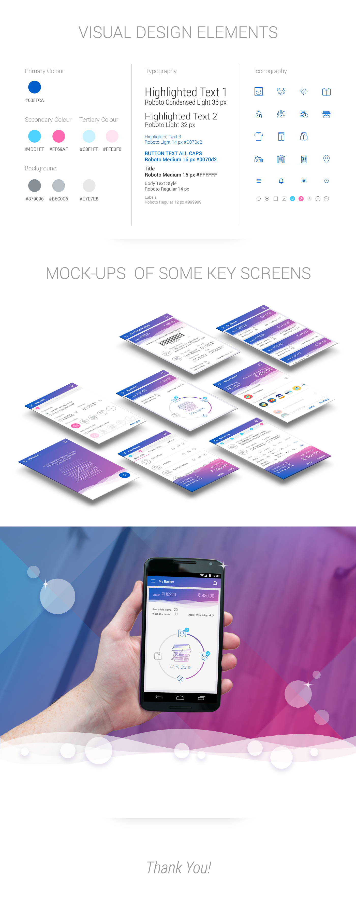Laundro-mat service UI ux visual design Interaction design  mobile