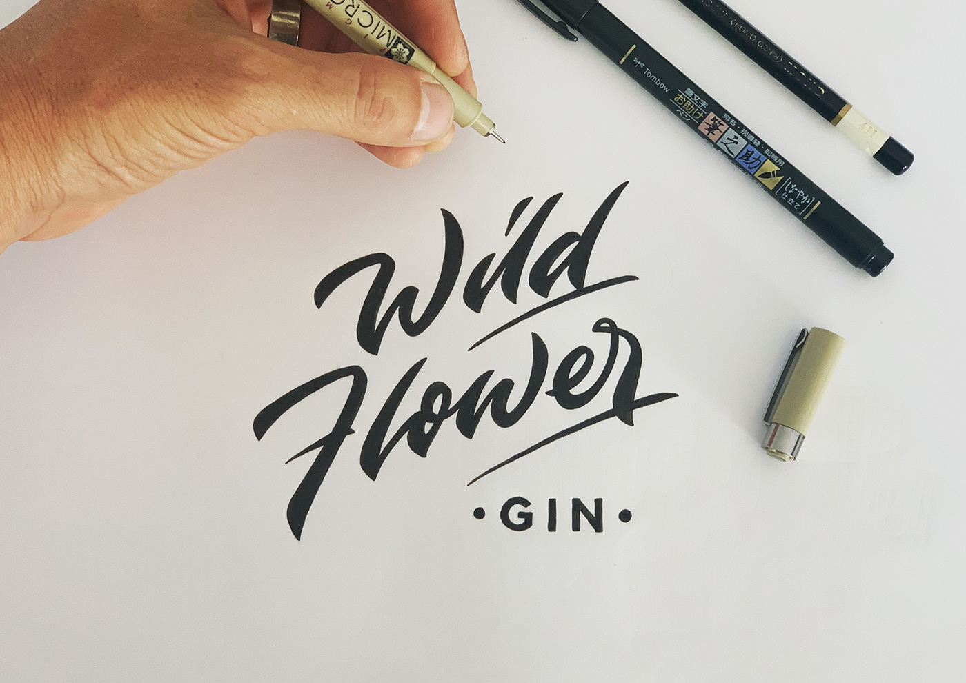 alcohol bottle distillery flower gin lettering logo Packaging pattern wild flower