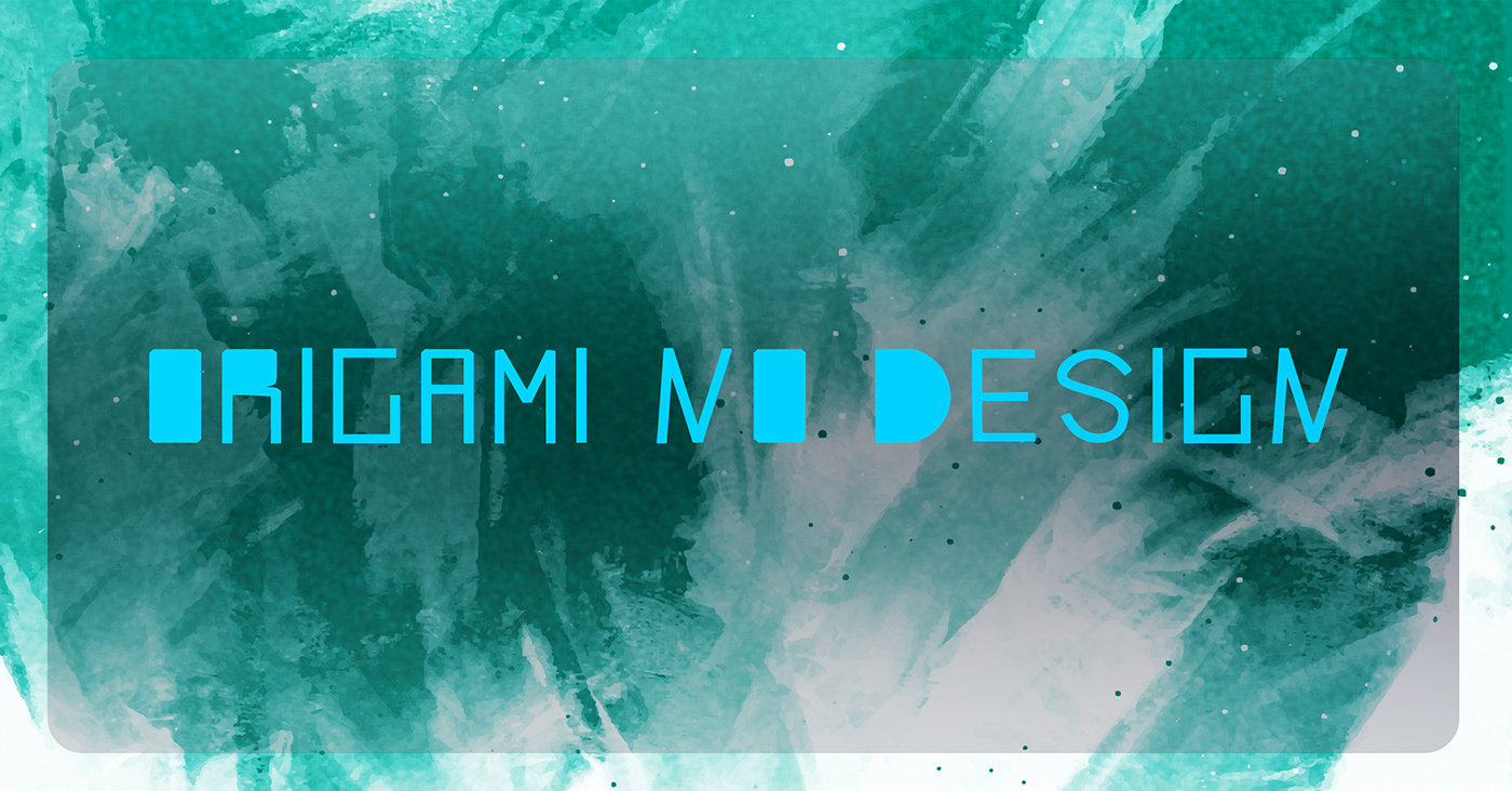 design experimental folder font Gaming Illustrator origami  photoshop sans serif typography  