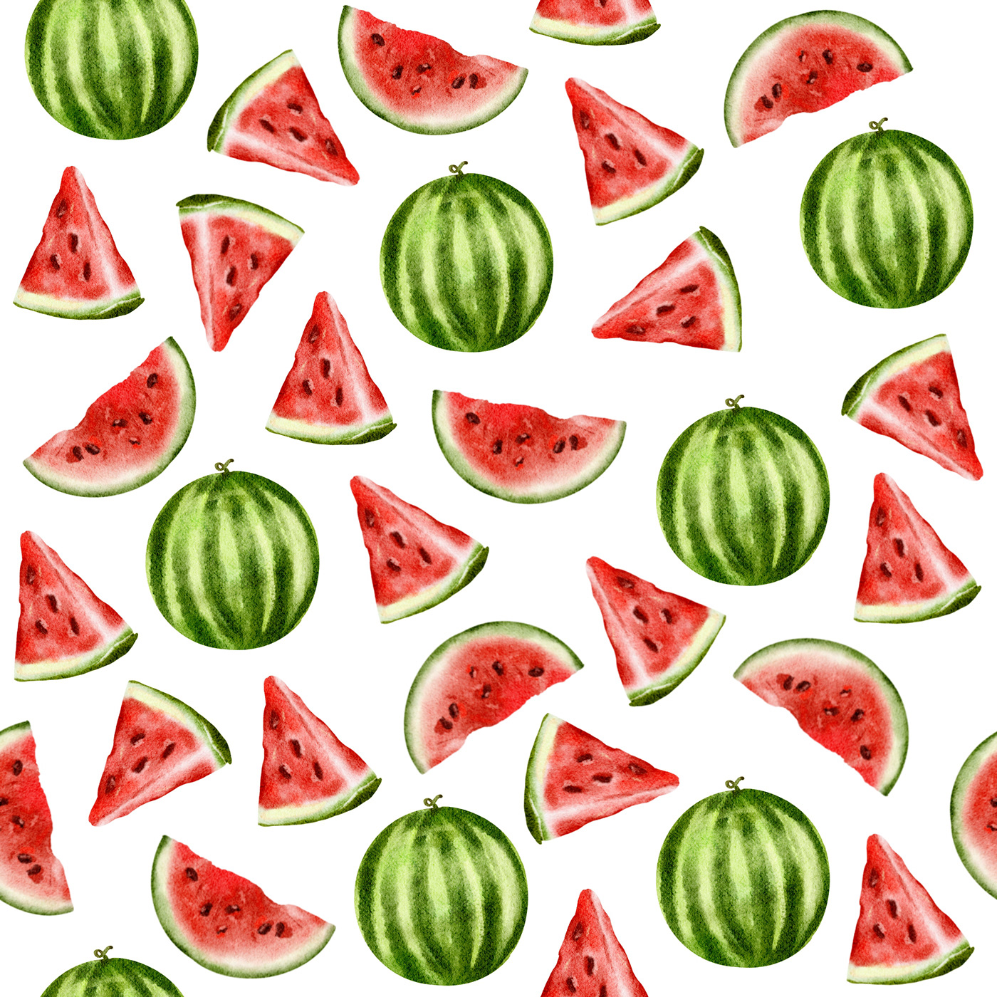 vegetable Fruit Food  watermalon Procreate ILLUSTRATION  Digital Art 