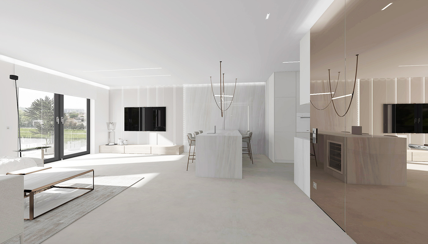 architecture Interior interior design  light Marble minimal modern Modern Design simple wood