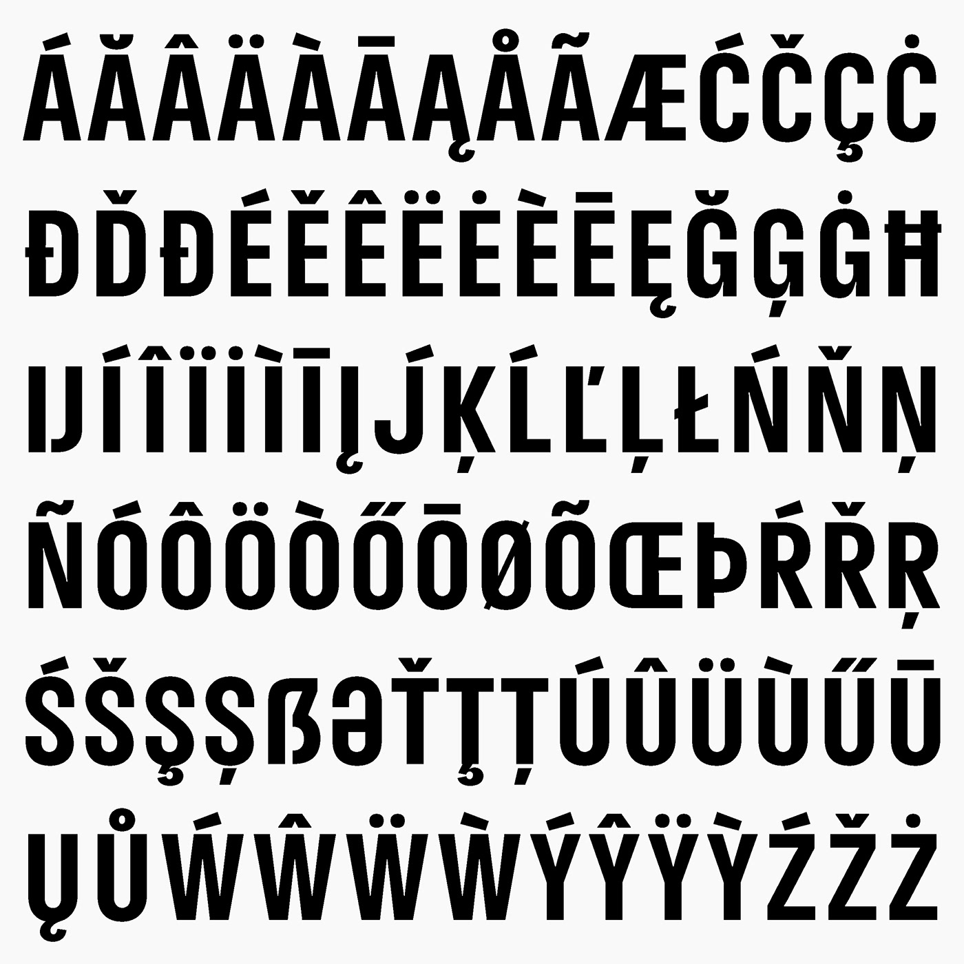 Accents of „DS Parkaue“ typeface