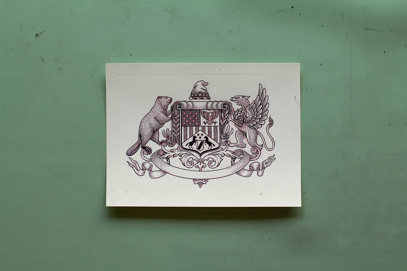 branding  crest engraving heraldic heraldry logo mark pen and ink scratchboard seal