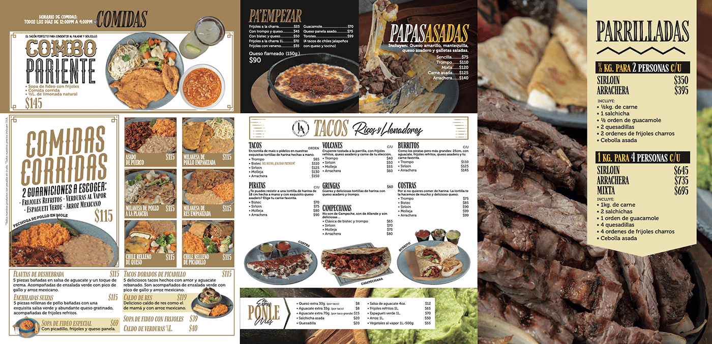 menu design restaurant menu mexicanfood diseño gráfico Food  brand identity Tacos design Graphic Designer