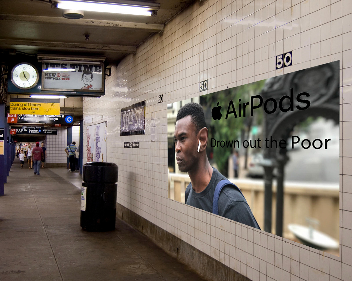 photoshop Advertising  airpods Exagerated looks