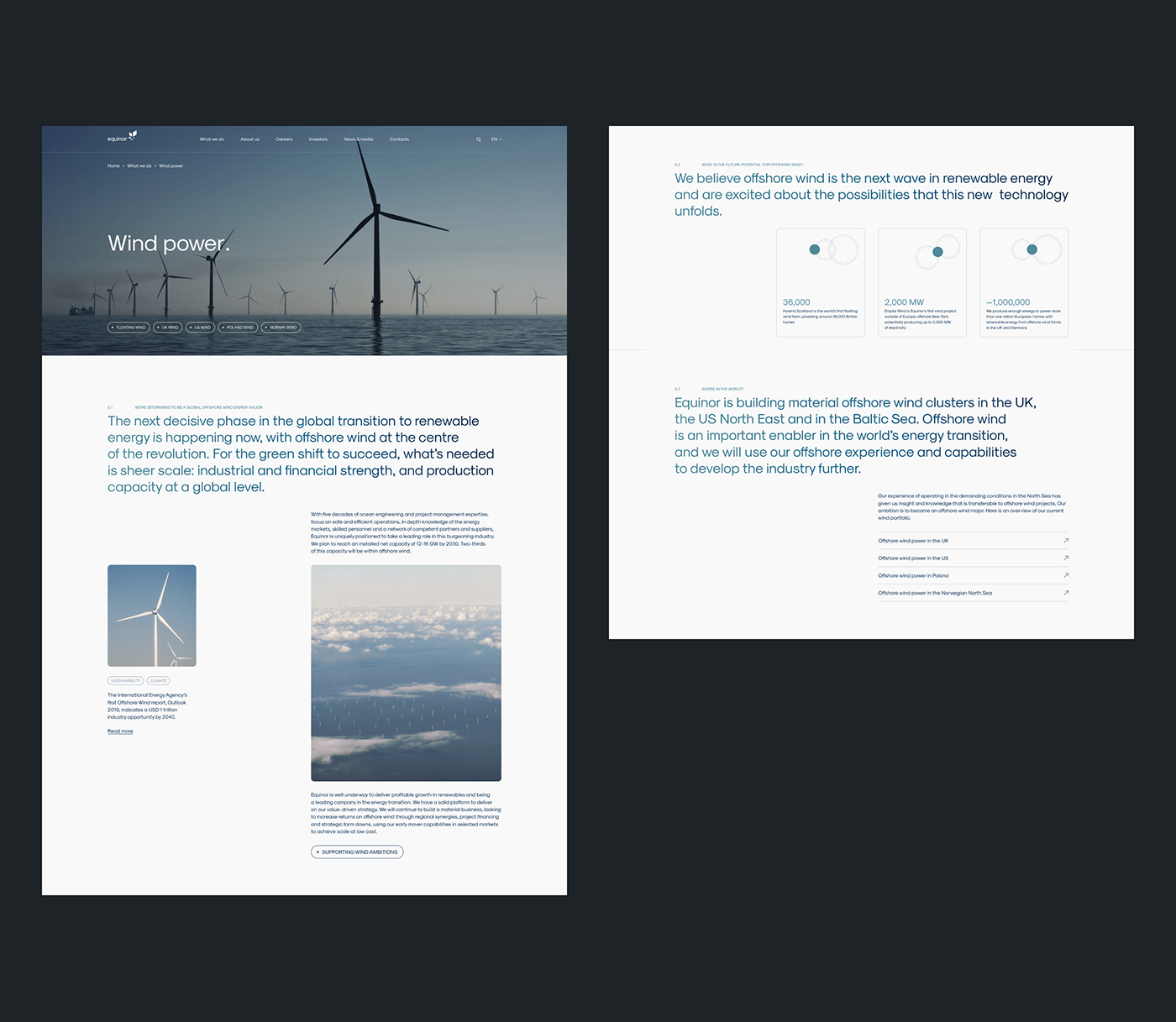 concept corporate energy industry oil redesign uprock ux/ui Website wind