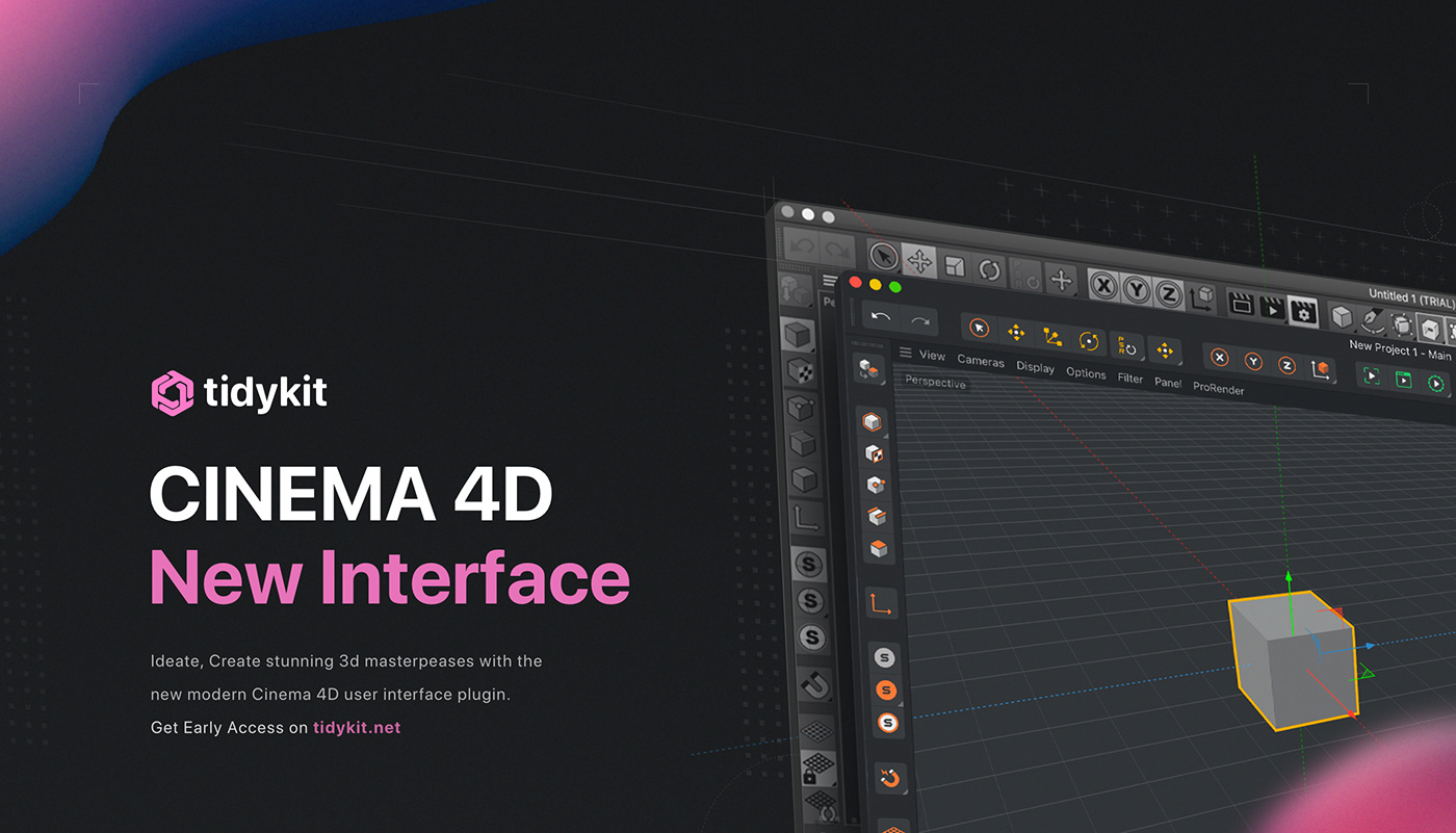 3D 4d Cinema cinema 4d interaction Interface maxon software UI ux