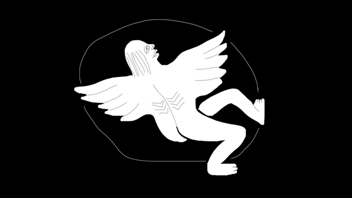 Mythological Creature winged wings DANCE   ballet black and white figure egg growth