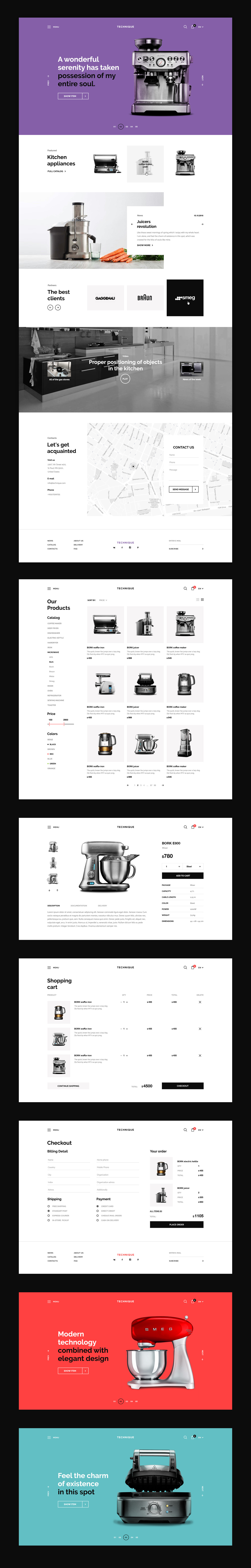 design minimal clear Ecommerce AWWWARDS Web site appliances template