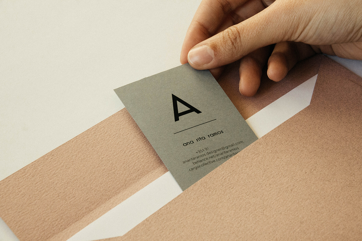 Ana Rita Ramos portfolio stationary CV letter envelop graphic design  design branding 
