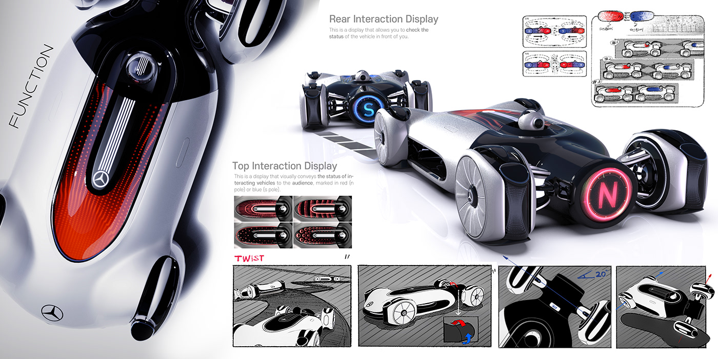 Automotive design car design concept car magnet mercedesbenz productdesign silverarrow sketch transportation visionavtr