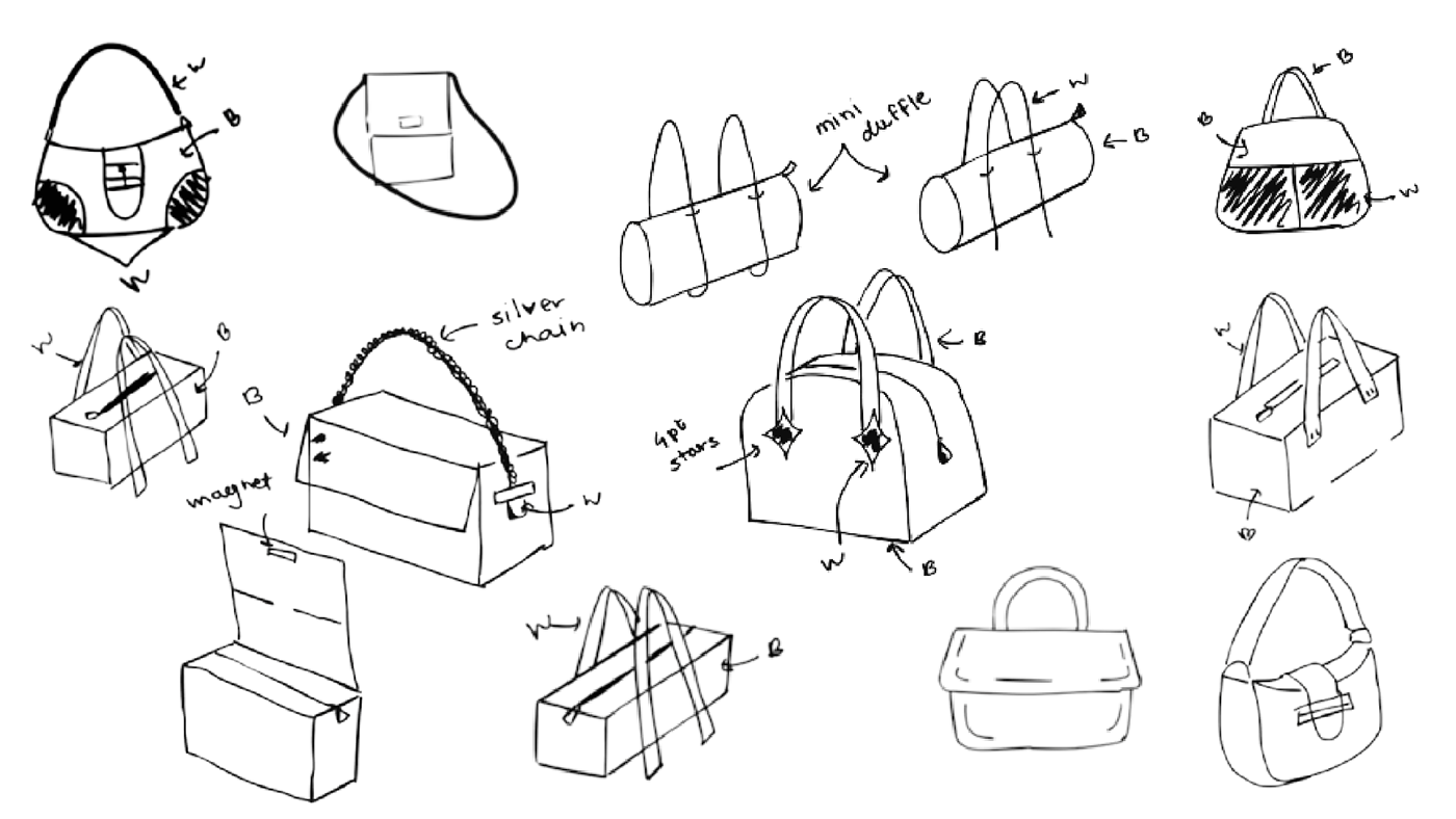 design accessories bag design portfolio graphic design  product design  Fashion  sketching brand identity headgear