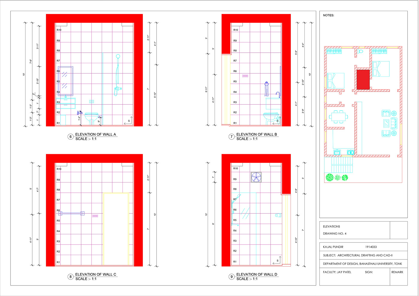 2D architecture AutoCAD bathroom design Drafting industrial design  Interior interior design 