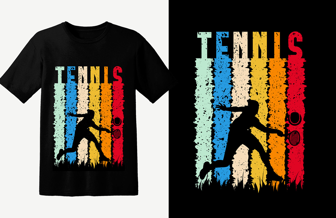 graphic design  Retro sports t shirt design t-shirt tennis tennisball tshirtfolio vector vintage