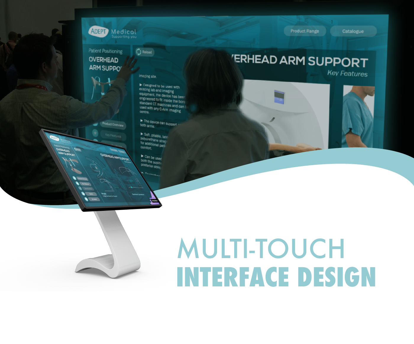 interactive design interactive tradeshow interface design Multi-touch UI ux