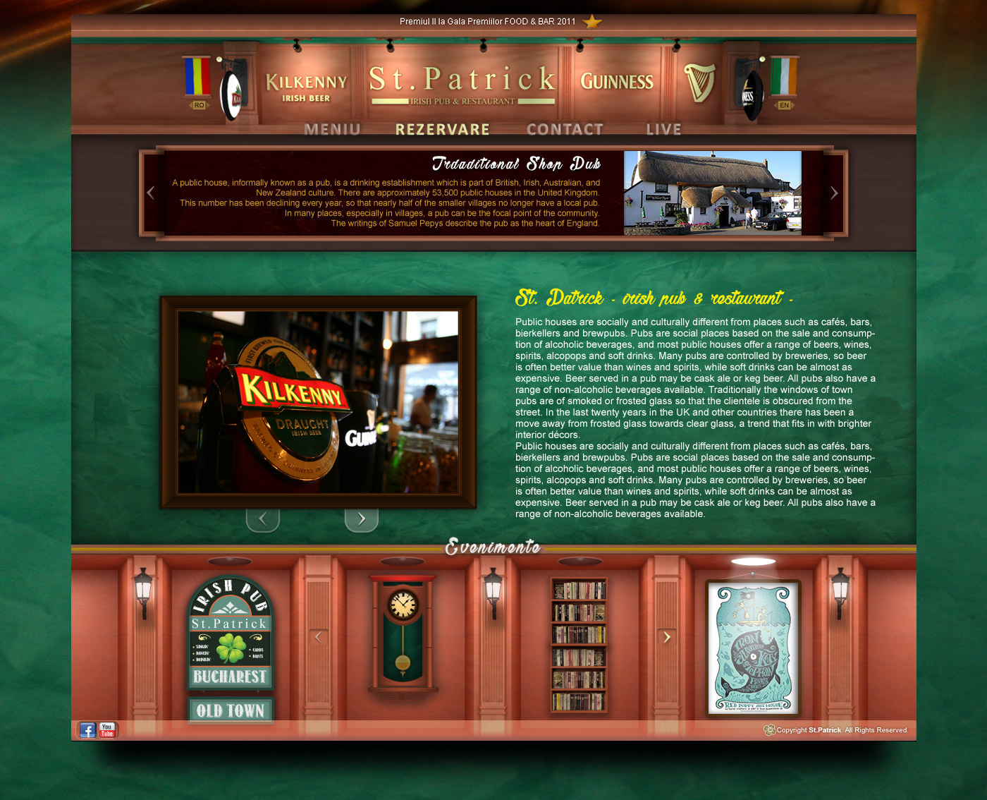 irish pub Website Webdesign Leprechaun beer ale pint clover digital painting cartoon