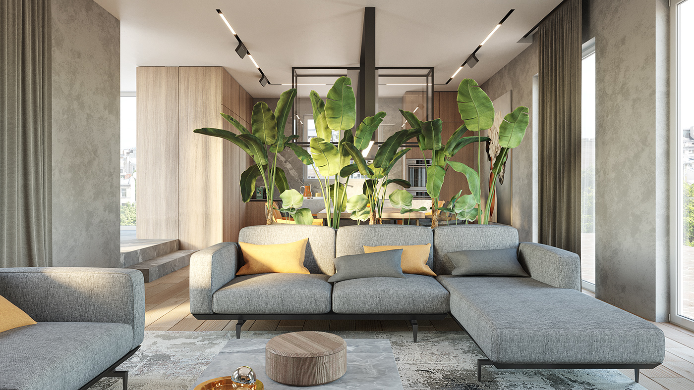 apartment archviz corona Minimalism modern visualisation luxury interior Дизайн квартиры creative