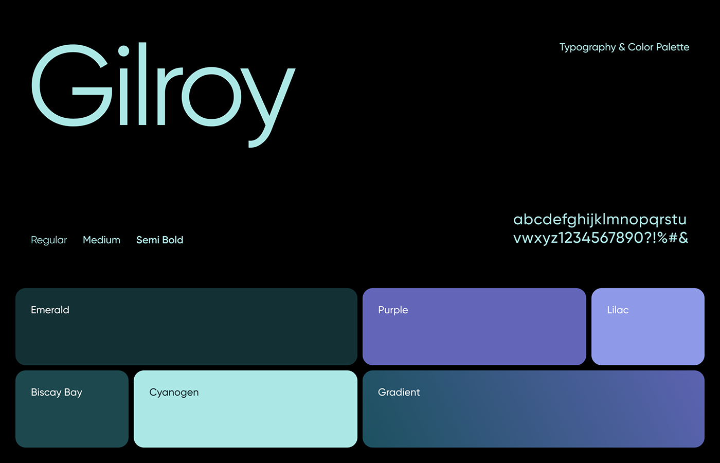 Typography and Color Palette