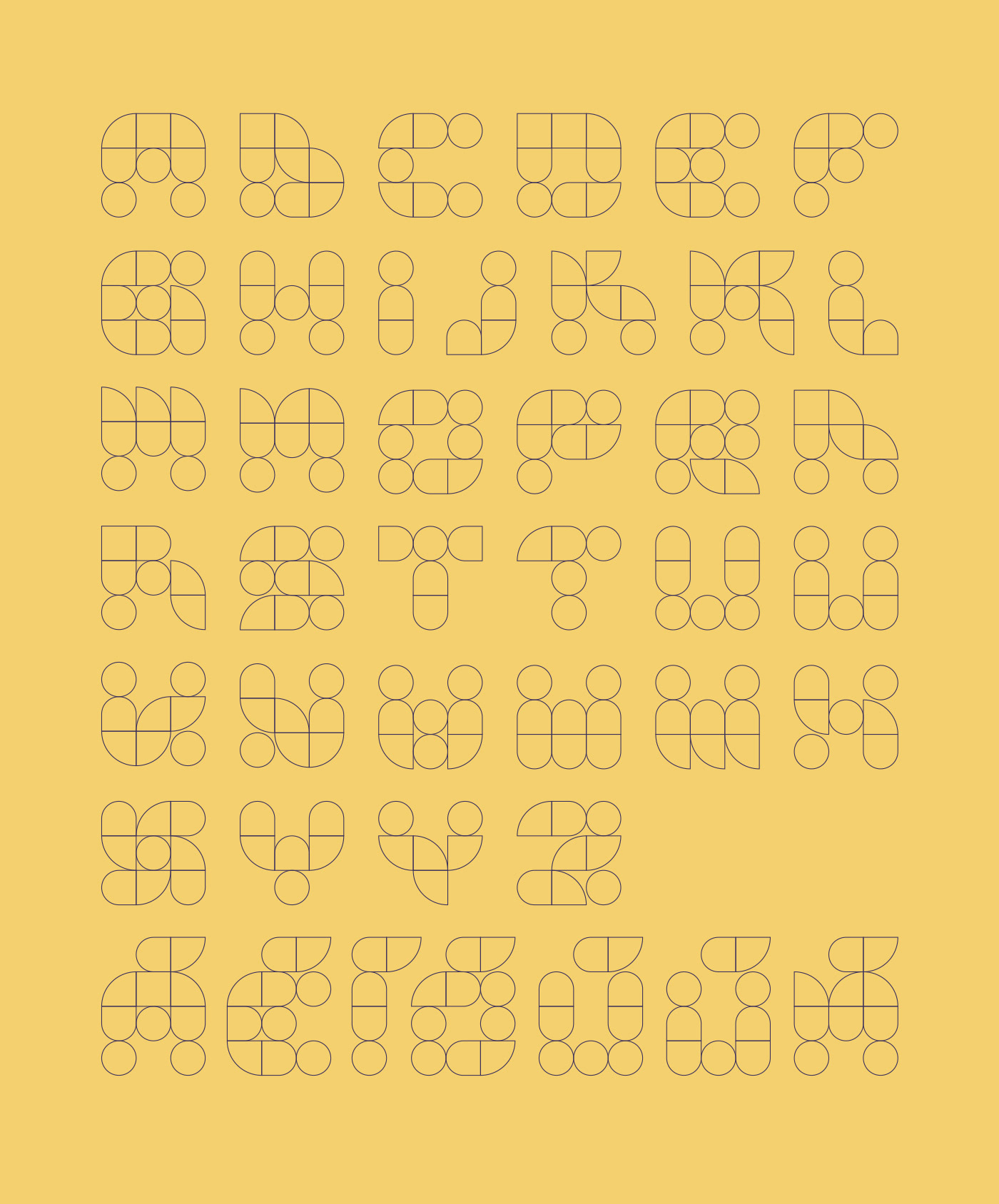 Amuki generative geometric modulartype p5js patternfont sudtipos tinkuy typography  