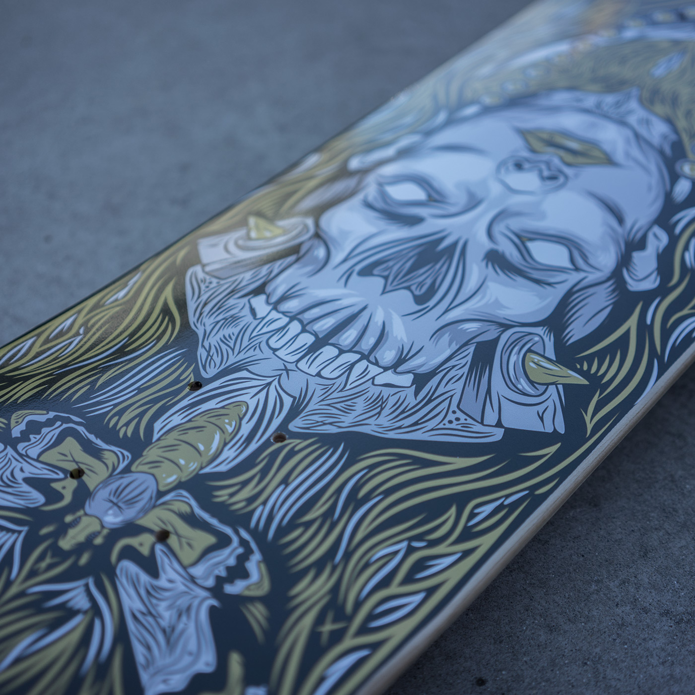 skateboard skateboarding Thrasher skateordie Twitch Adobe MAX siren skull pinstriping