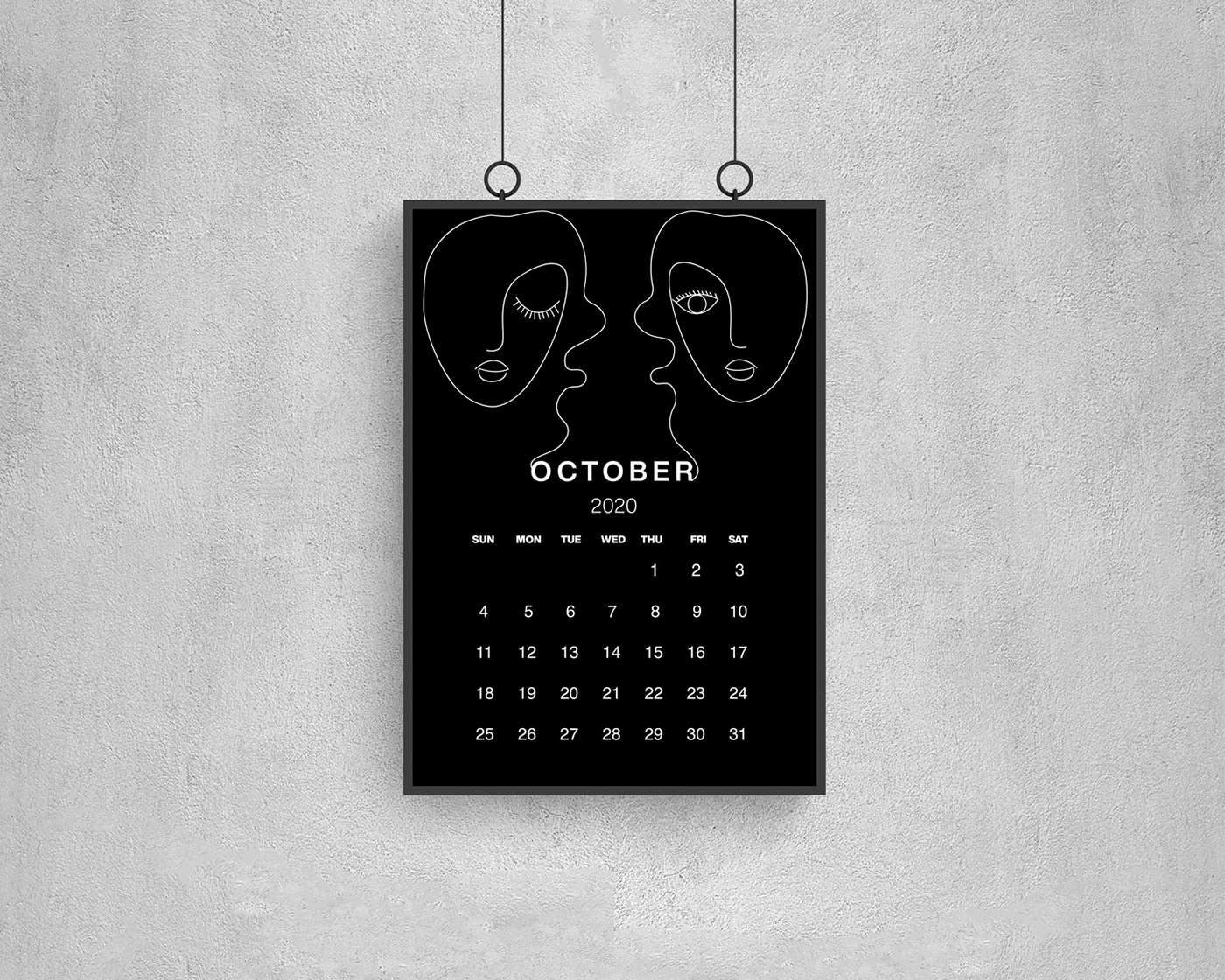 ai calendar Minimalism graphicdesign PS ILLUSTRATION  minicalendar minimalist