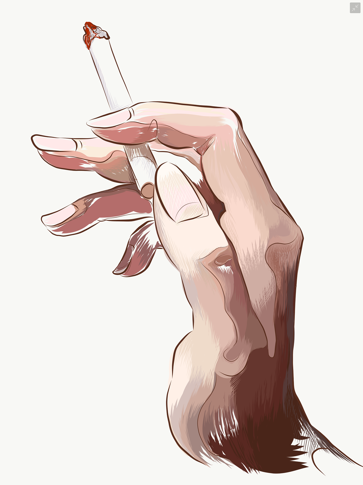 girl portrait cigarette Choice hand