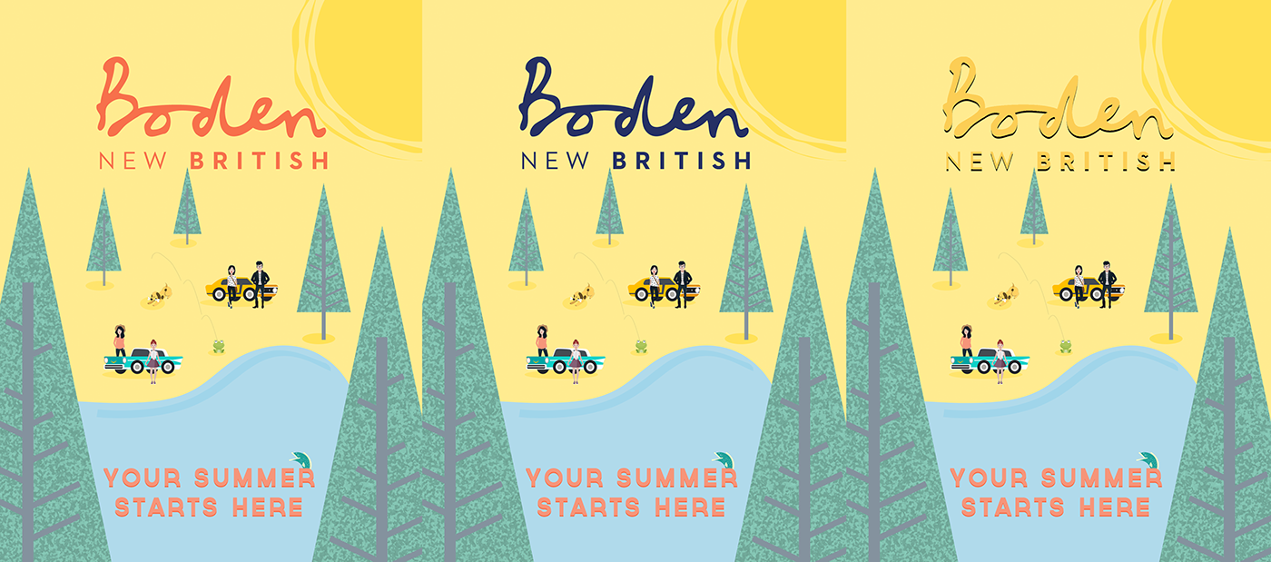 Boden Fashion  magazine summer women design editorial graphic design  british catalog