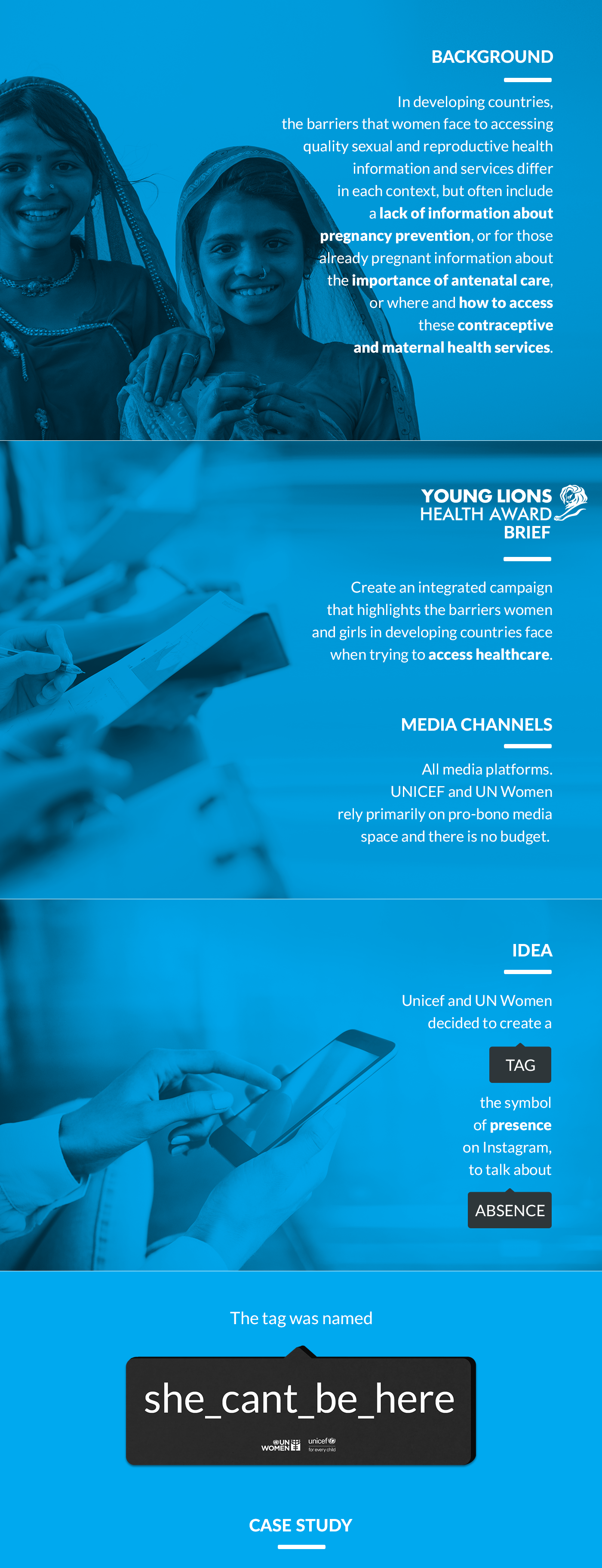 cannes young lions unicef women girls Health tag instagram social media celebrities developing country