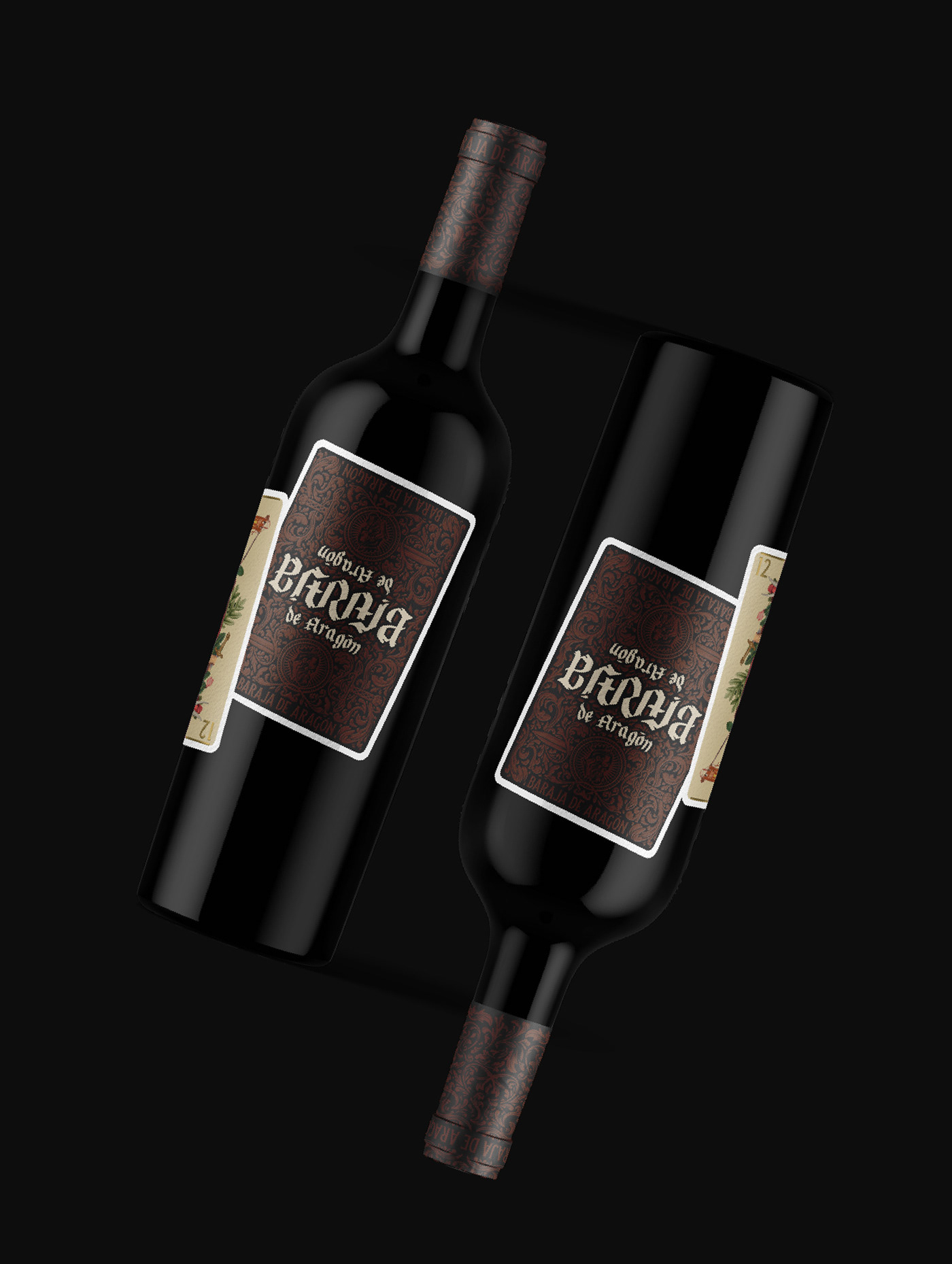 Aragon argo Baraja cards españa king naipe spain wine wine label