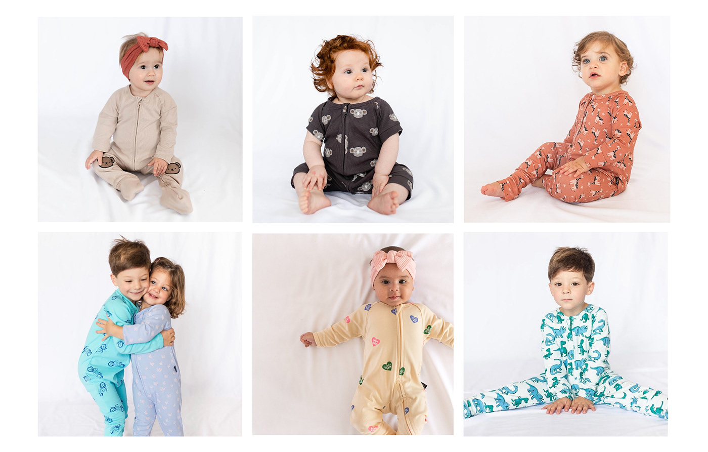 Kids' clothes with seamless patterns