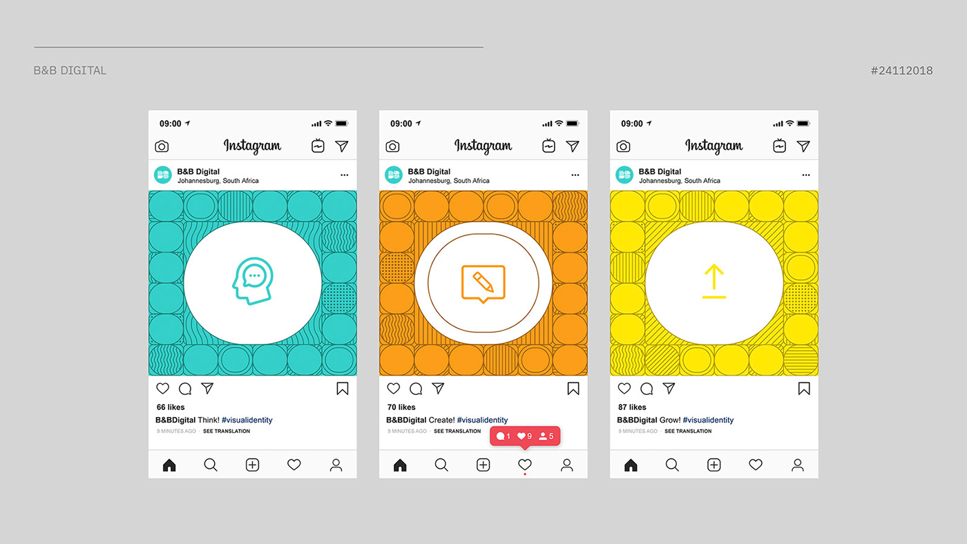 logo geometry pattern tiles visual identity graphic system social media marketing   digital south africa