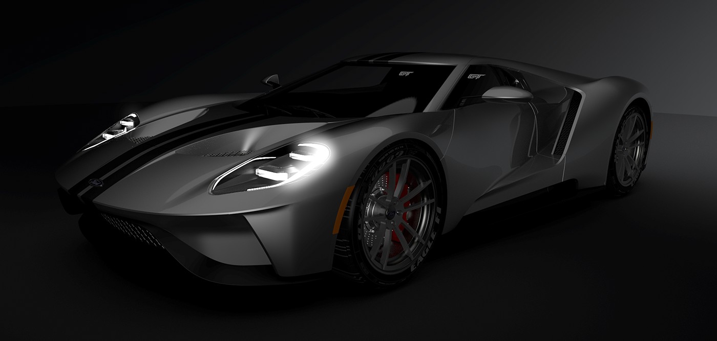 Ford GT. 3d Modelling. automotive   VRED. Digital modelling. digital Design. 3D. Computer rendering.