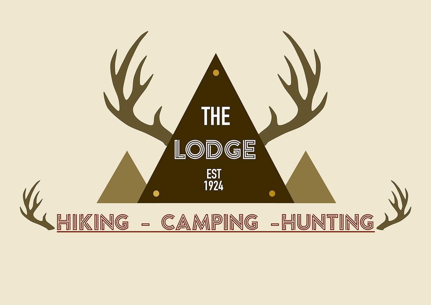 eco graphics the lodge hunting logo design