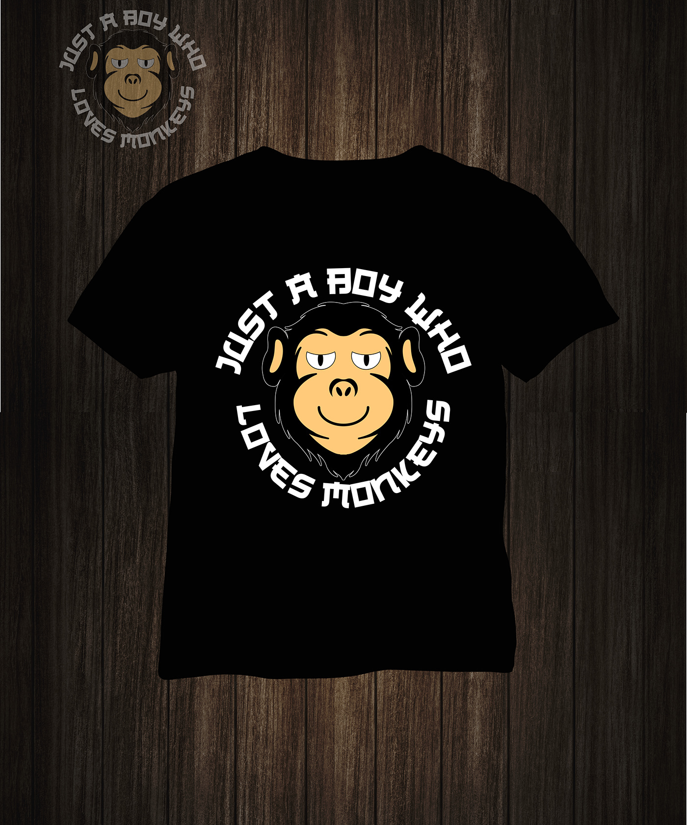cartoon adobe illustrator vector t-shirt monkey t-shirt design animal animal lover t-shirt monkeylover