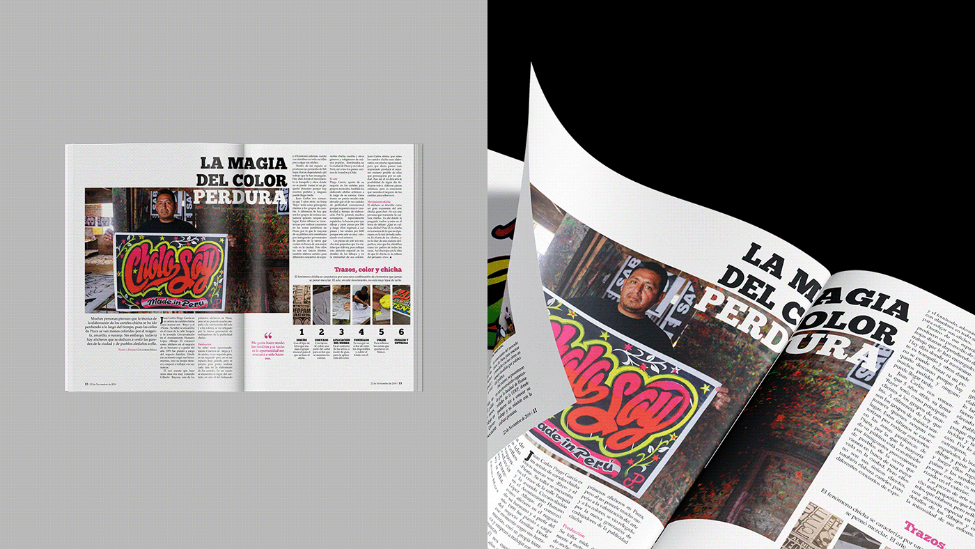diagramación Diseño editorial editorial maquetación peru redacción revista cultura chicha magazine layout magazine