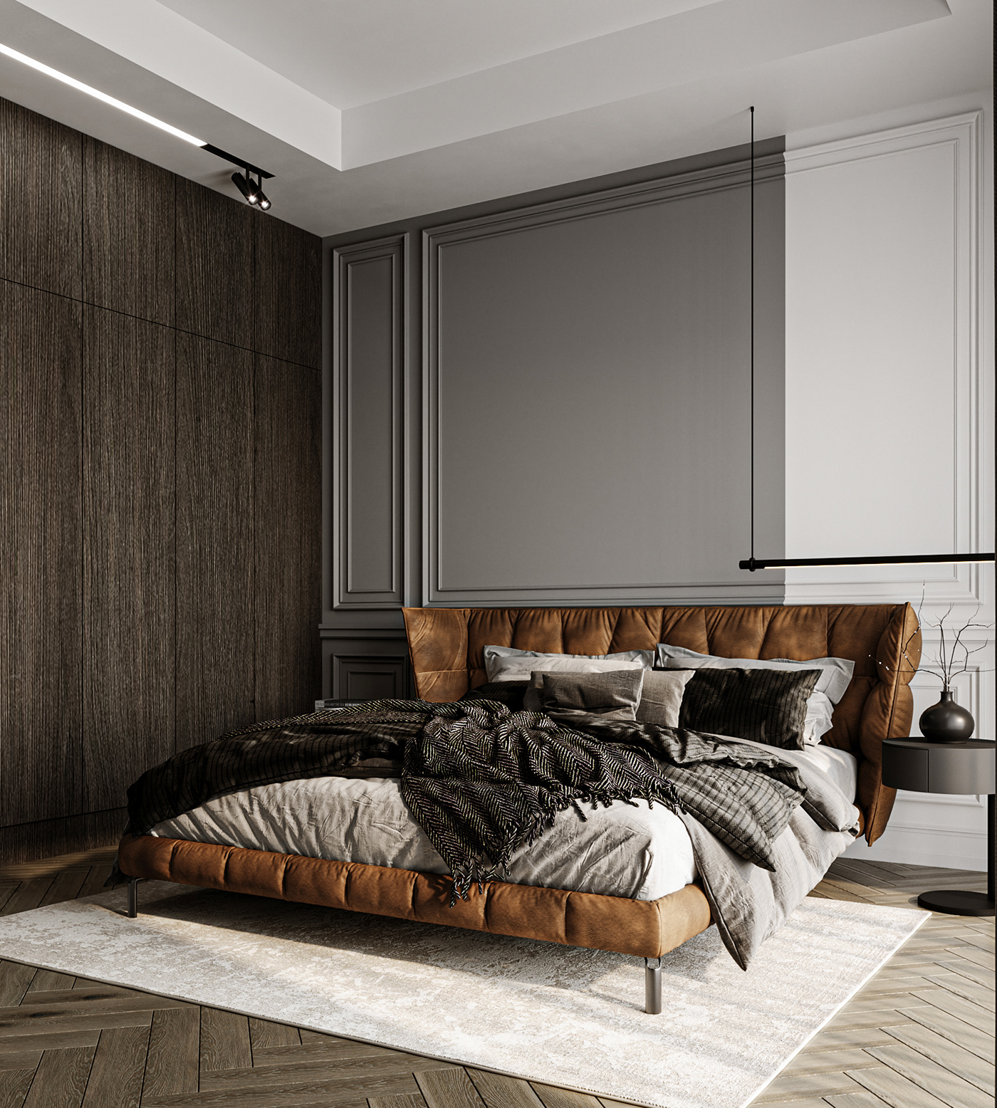 architecture interior design  visualization 3ds max corona bedroom neoclassic