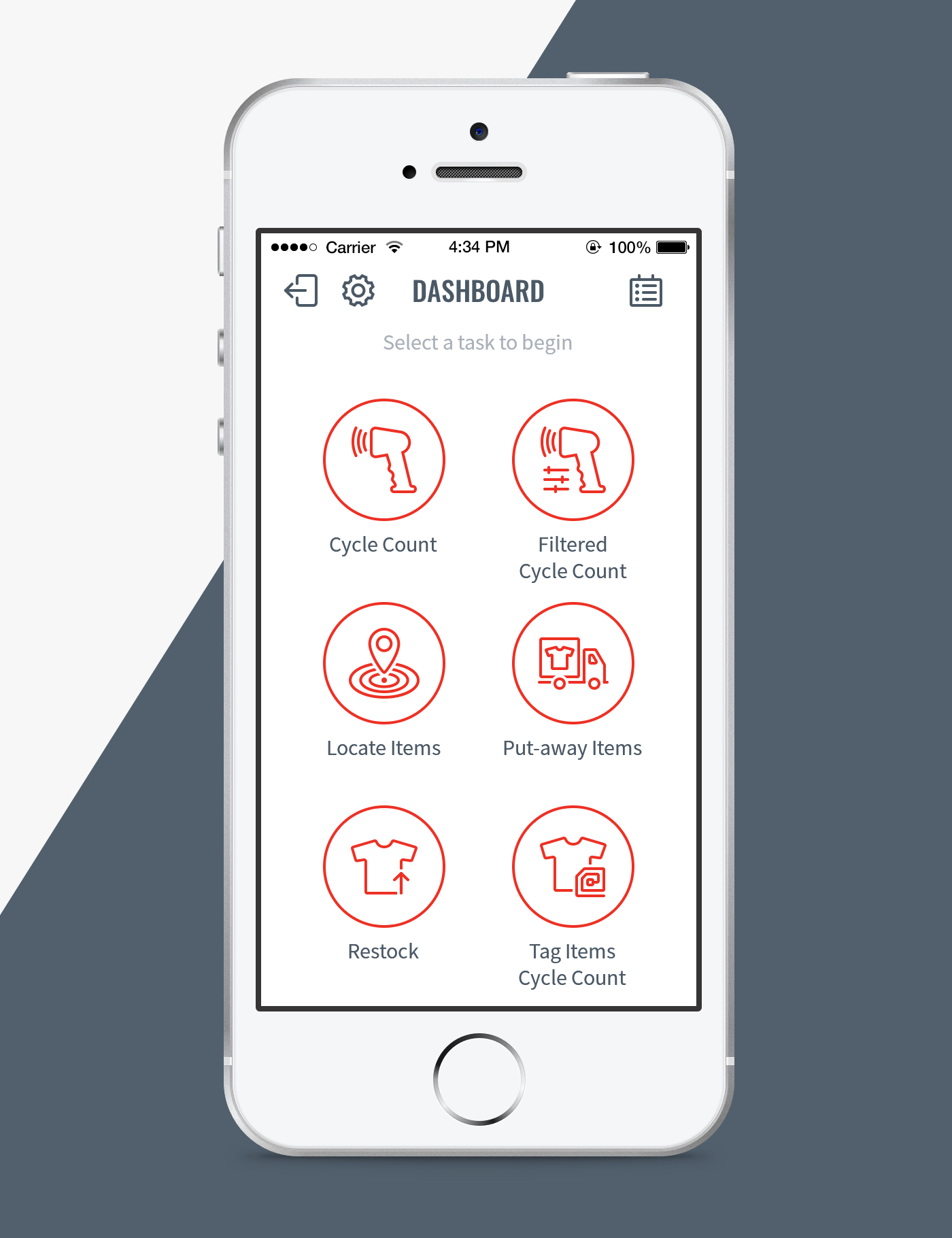 Logistics warehouse rfid dashboard ios