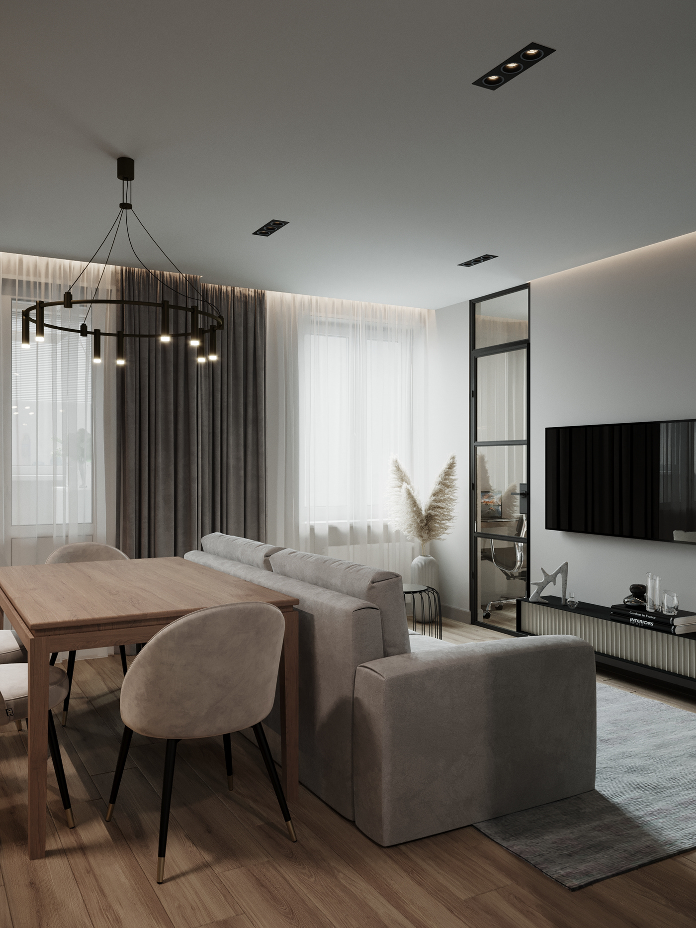 chair corona Interior novodvorski Render wood визуализация гостиная   дизайн интерьера кухня