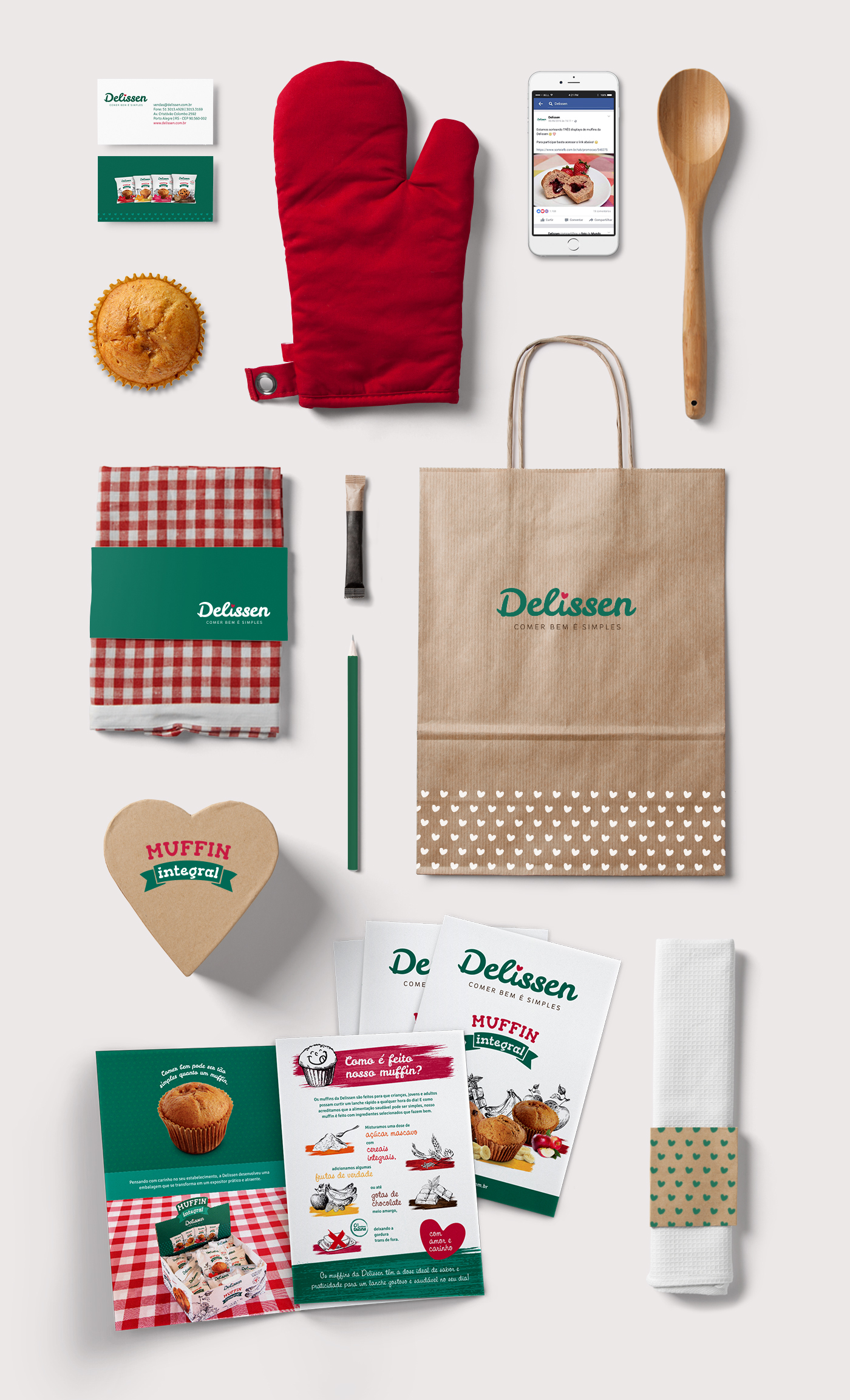 design logo identity package brand Health muffin Web Food 