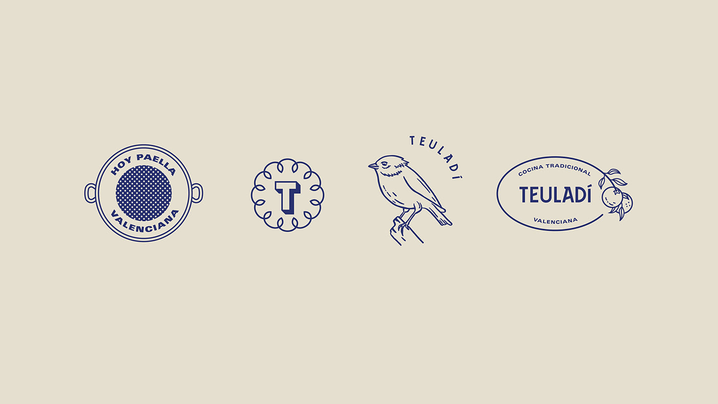 branding  delivery Food  identity logo paella restaurant sparrow takeaway valencia