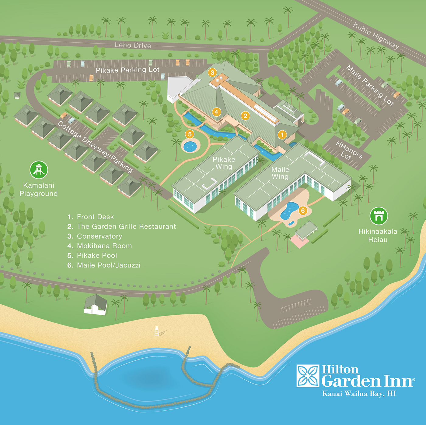 hotel map map ILLUSTRATION  3d map Isometric vector Hilton hotel Hilton HAWAII