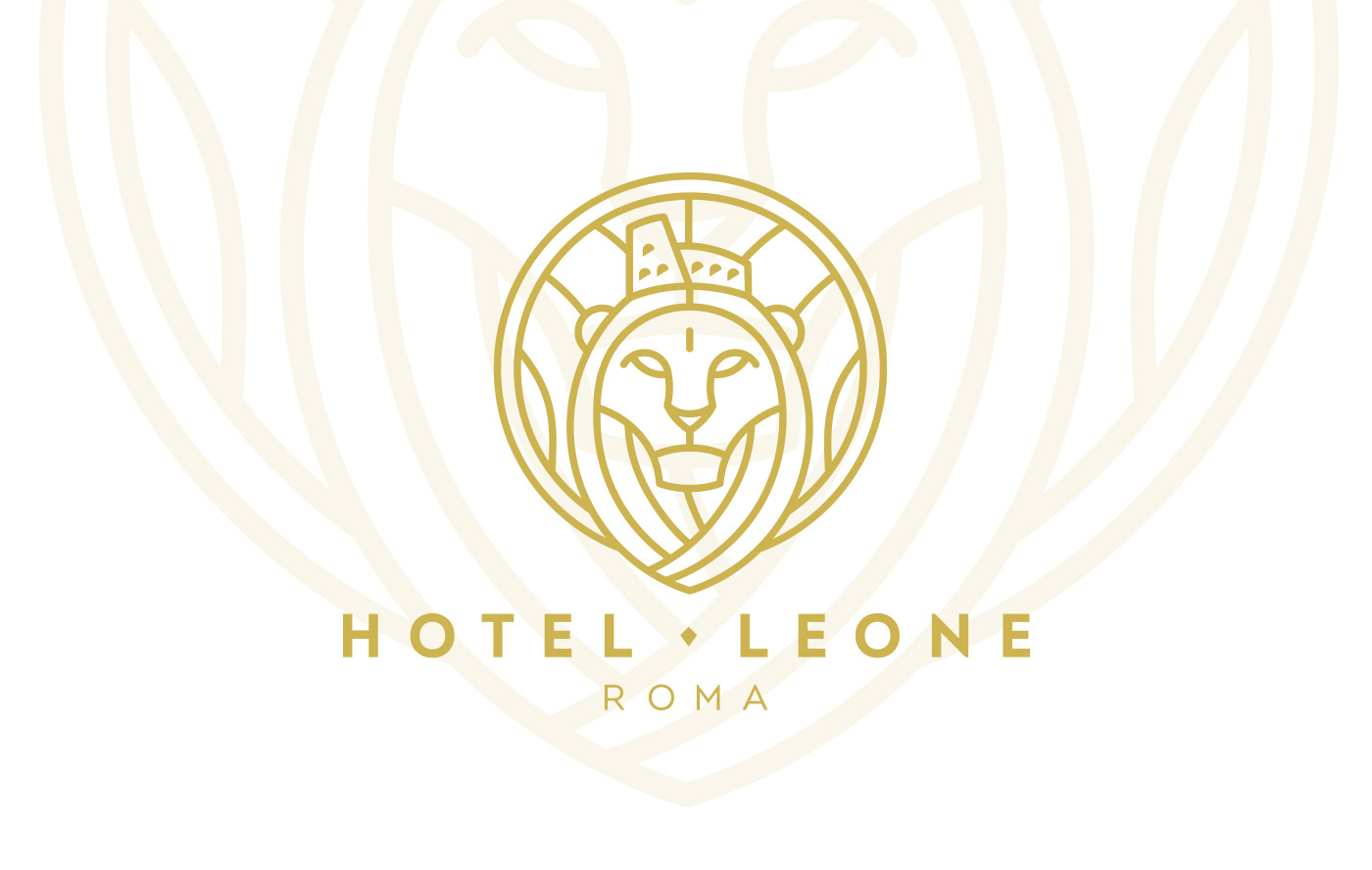 Rome hotel lion line Travel tourism Icon Logotype coloseum
