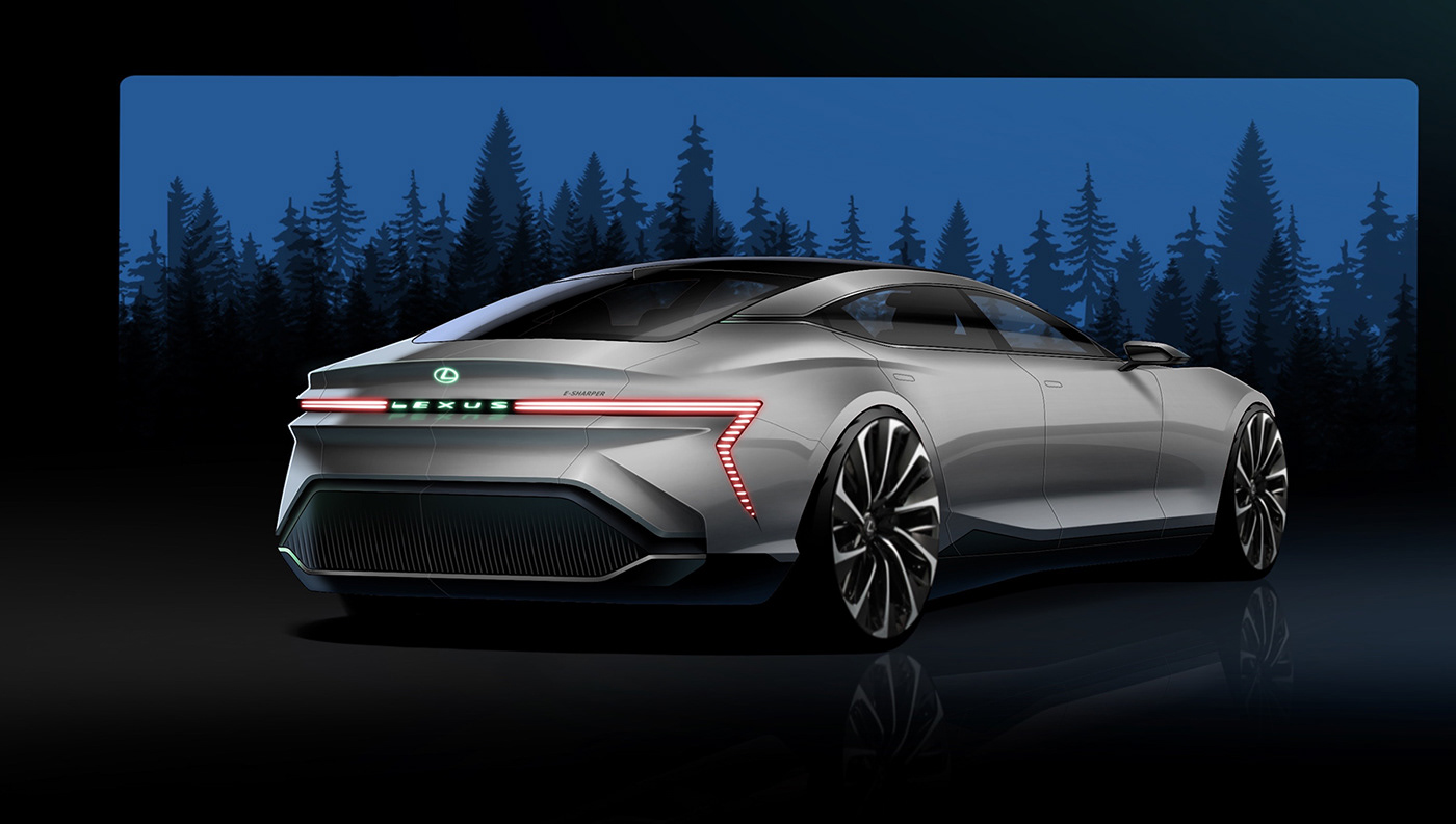 auto design automotive   car design car drawing car sketch car sketching Lexus Lexus Design sketchbook transport design