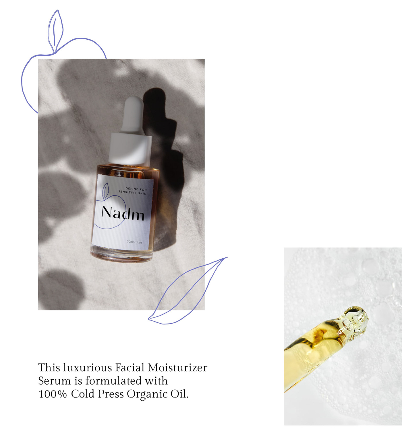 beauty lines minimalist natural oil organic Packaging serum skincare stencil