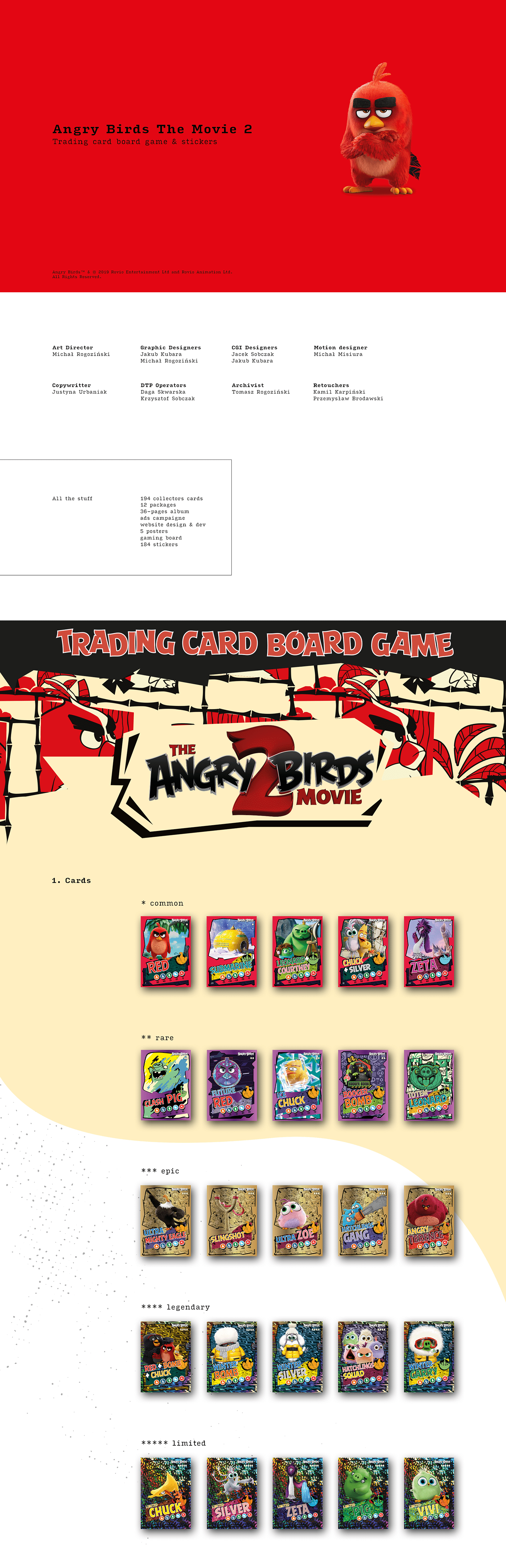 angry birds board game card design game holographic ILLUSTRATION  kids print red